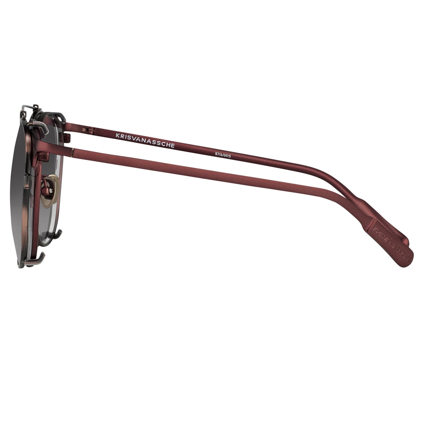 Kris Van Assche Sunglasses Round Antique Bronze and Grey KVA69C5SUN