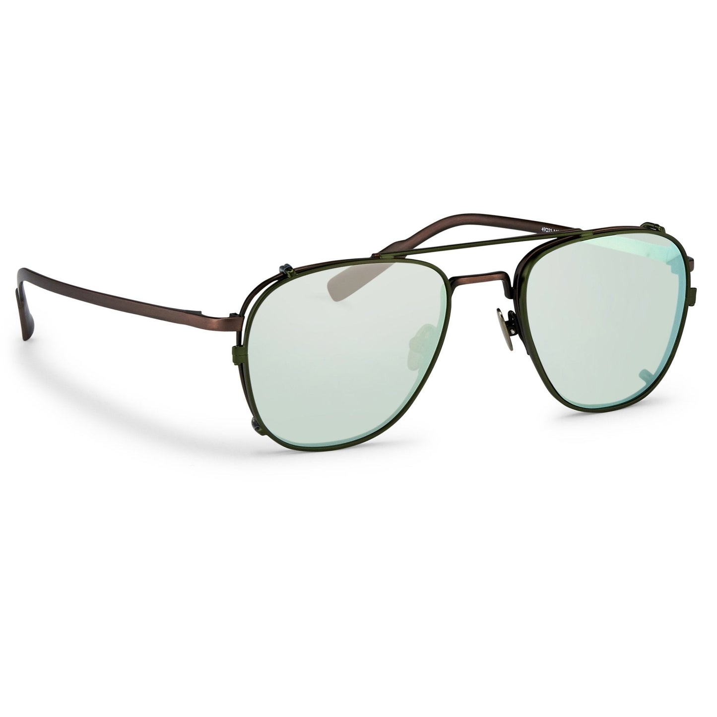 Kris Van Assche Sunglasses Rectangular Matte Bronze and Green