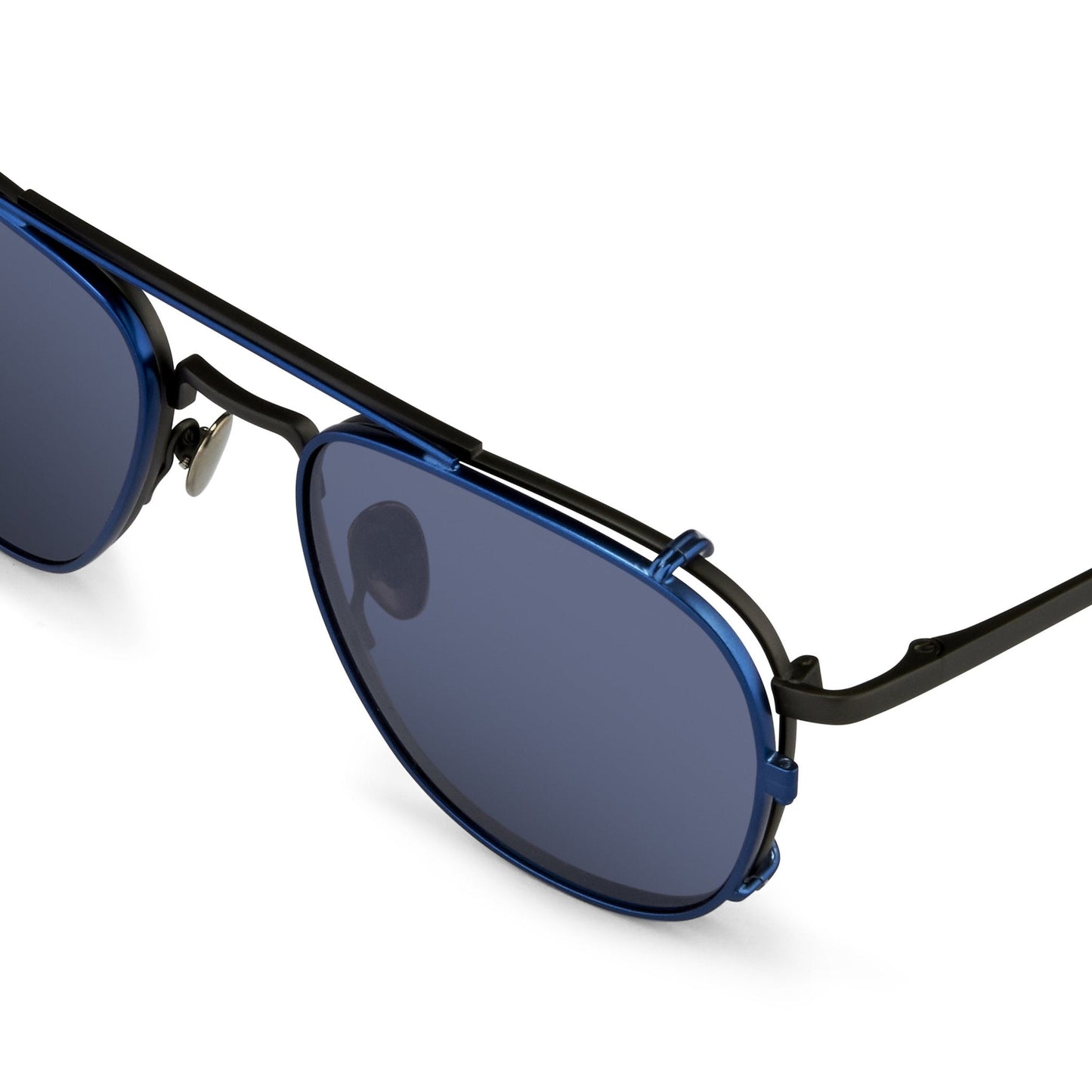 Kris Van Assche Sunglasses Rectangular Matte Black and Blue