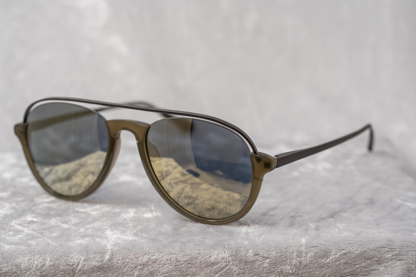 Kris Van Assche Sunglasses Khaki and Gold