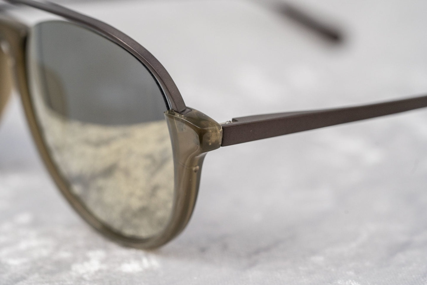 Kris Van Assche Sunglasses Khaki and Gold