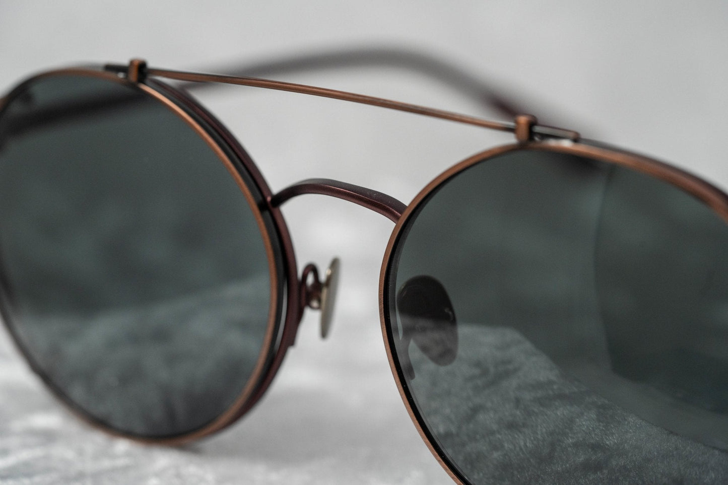 Kris Van Assche Sunglasses Round Burgundy and Green KVA70C5SUN