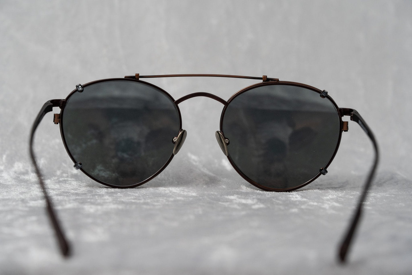 Kris Van Assche Sunglasses Round Matte Burgundy and Grey KVA71C5SUN