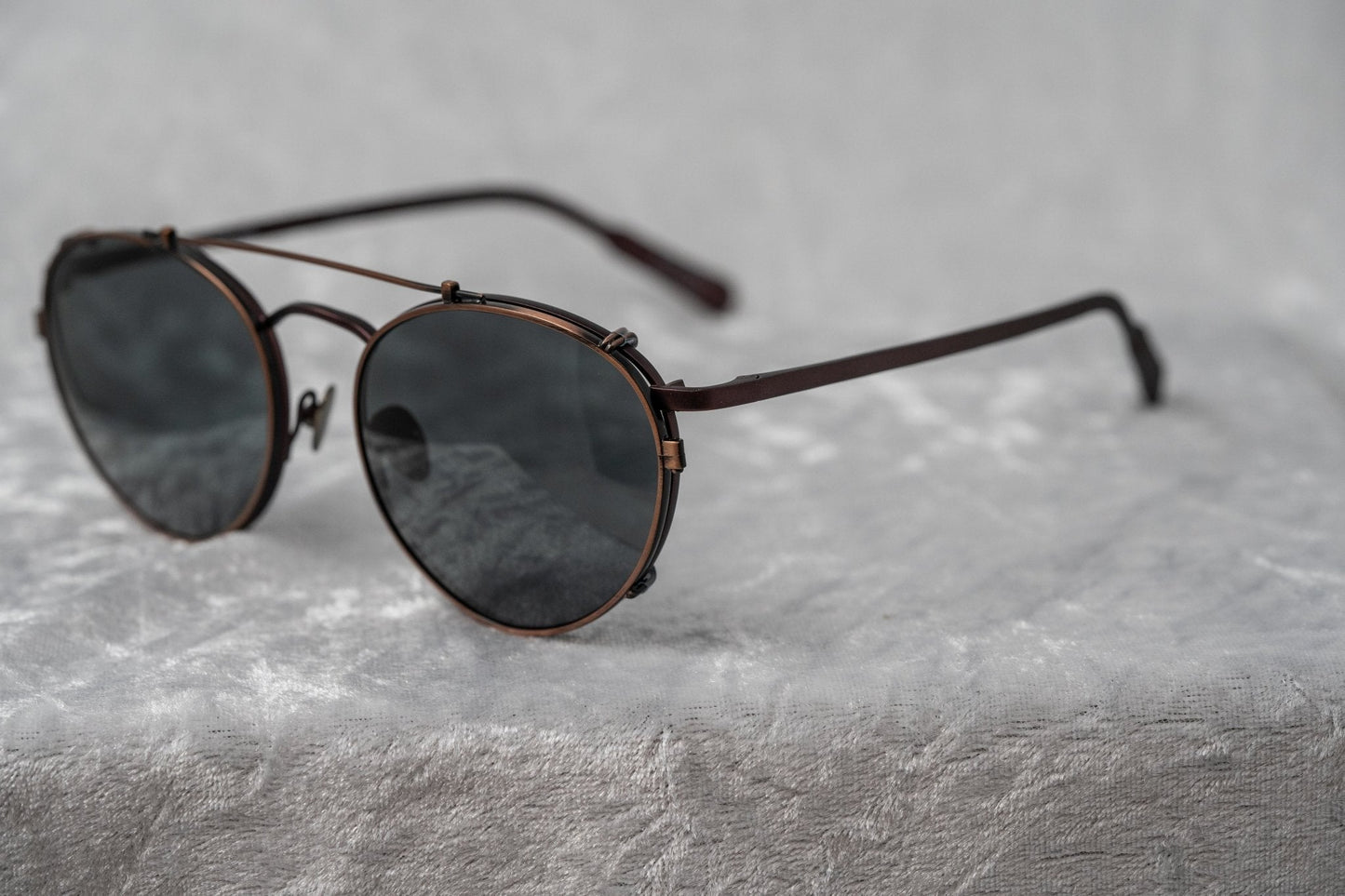 Kris Van Assche Sunglasses Round Matte Burgundy and Grey KVA71C5SUN