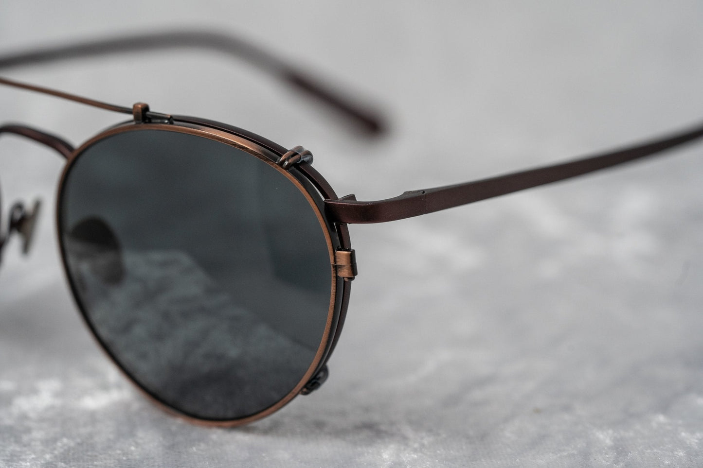 Kris Van Assche Sunglasses Round Matte Burgundy and Grey KVA71C5SUN