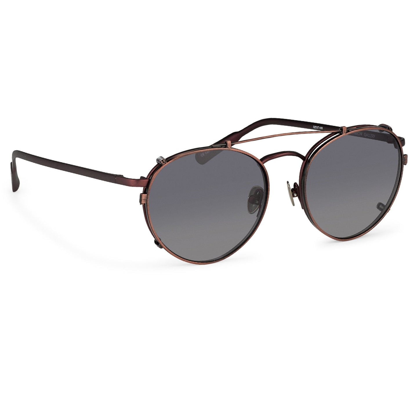 Kris Van Assche Sunglasses Round Matte Burgundy and Grey KVA71C5SUN
