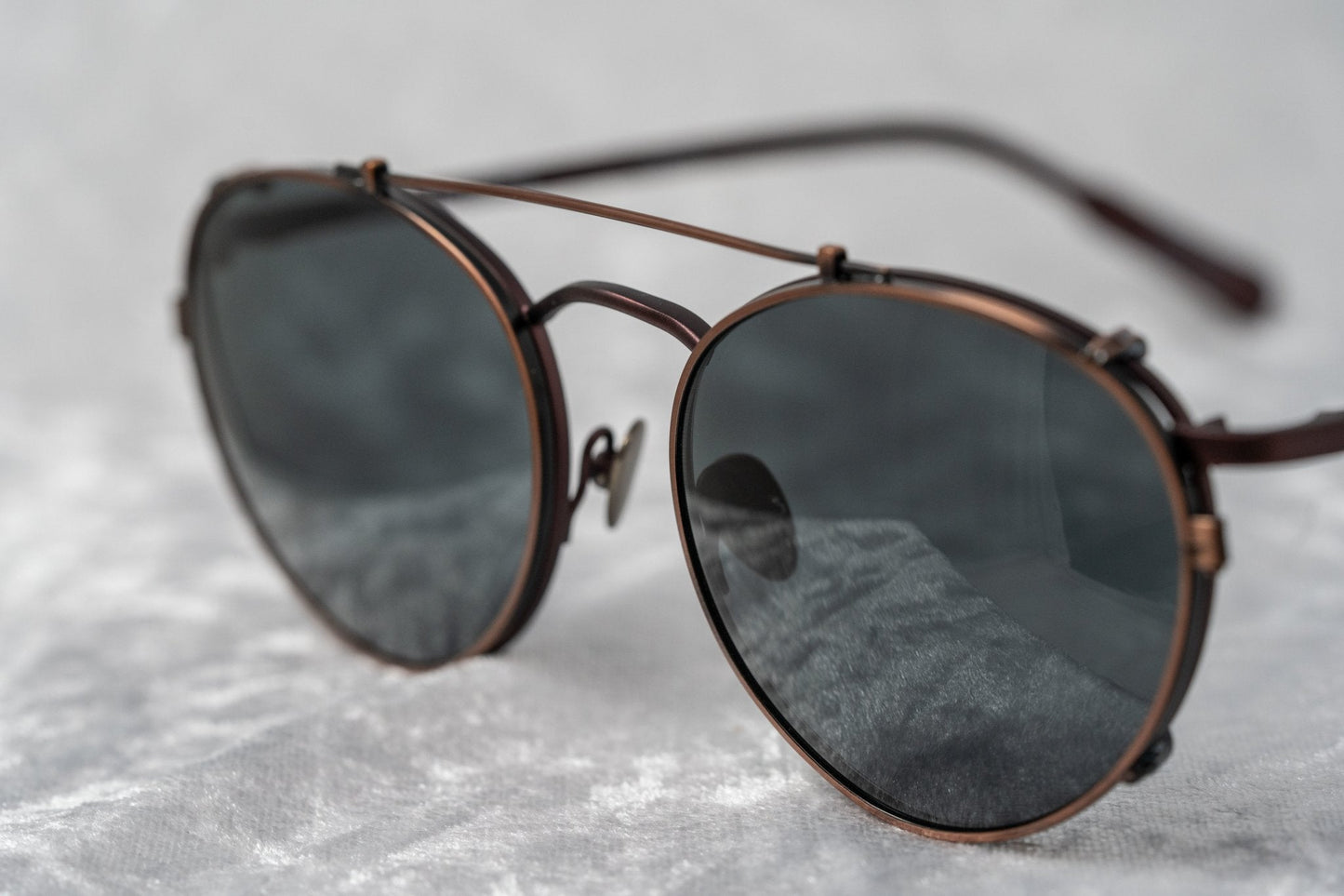 Kris Van Assche Sunglasses Round Matte Burgundy and Grey KVA71C5SUN