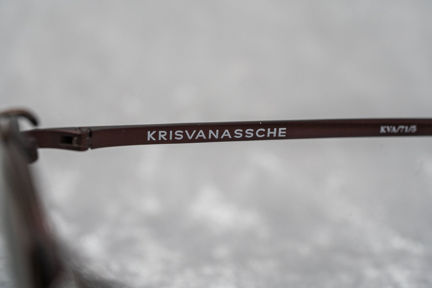 Kris Van Assche Sunglasses Round Matte Burgundy and Grey KVA71C5SUN