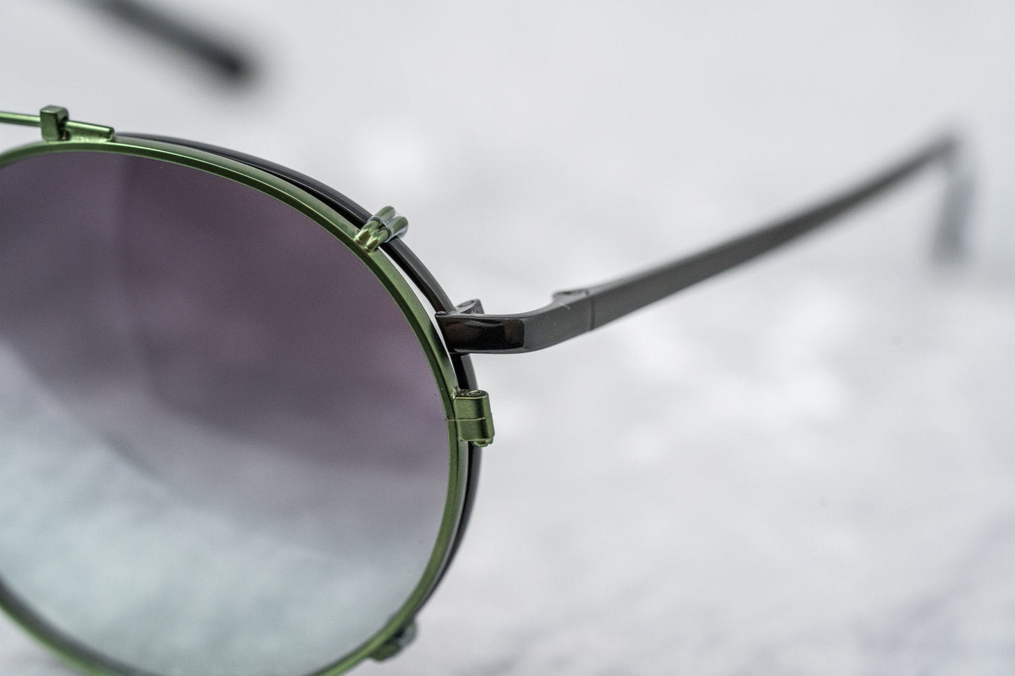 Kris Van Assche Sunglasses Round Black and Green KVA70C4SUN