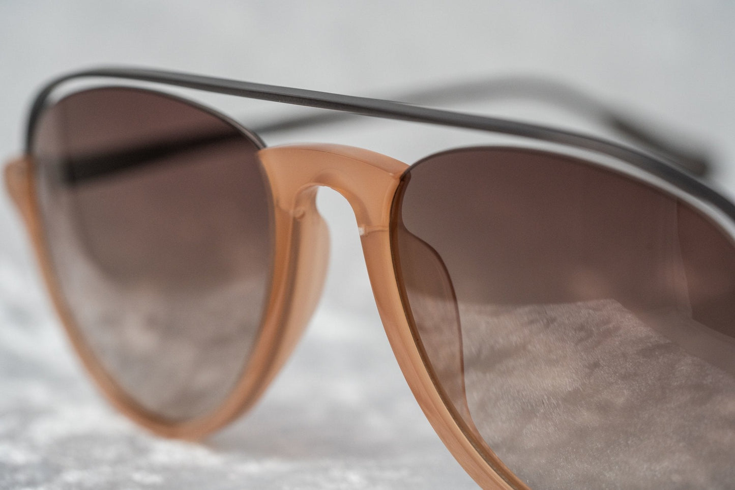 Kris Van Assche Sunglasses Peach and Brown
