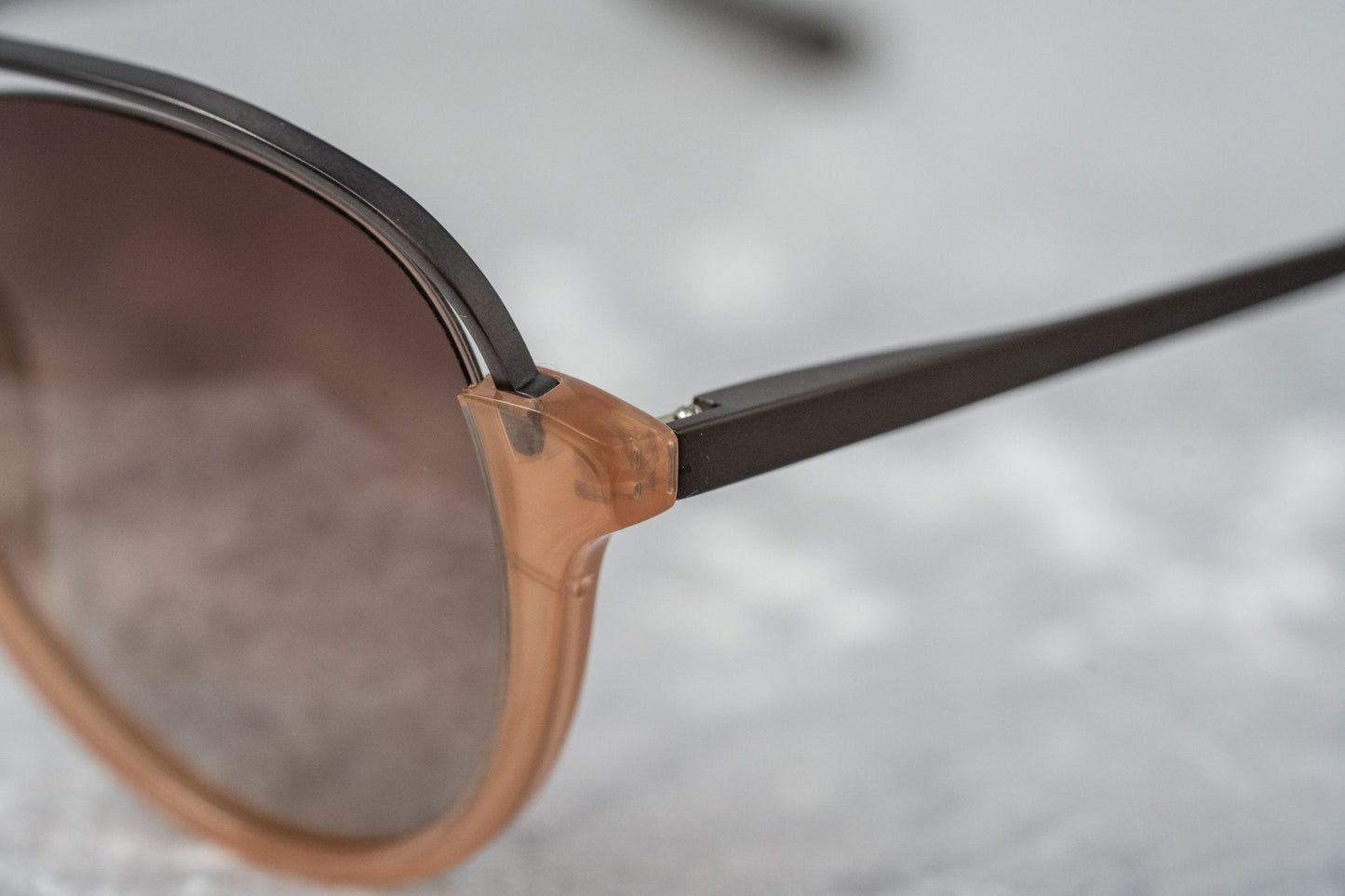 Kris Van Assche Sunglasses Peach and Brown