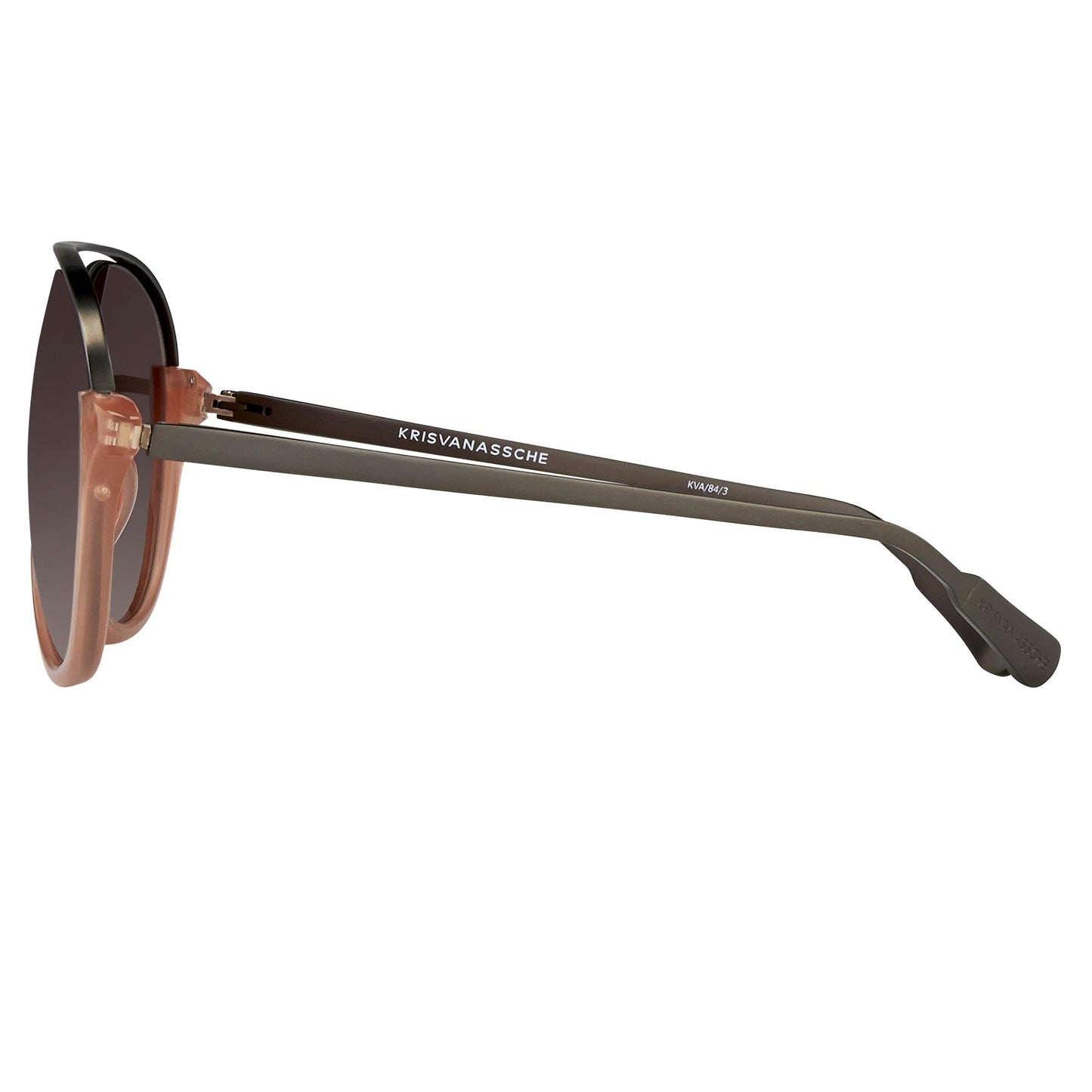 Kris Van Assche Sunglasses Peach and Brown