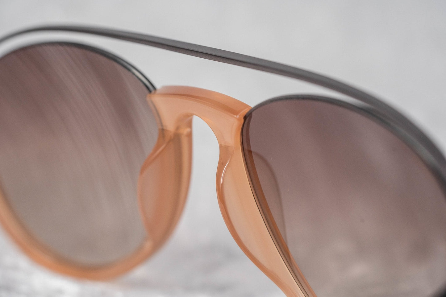 Kris Van Assche Sunglasses Peach and Brown
