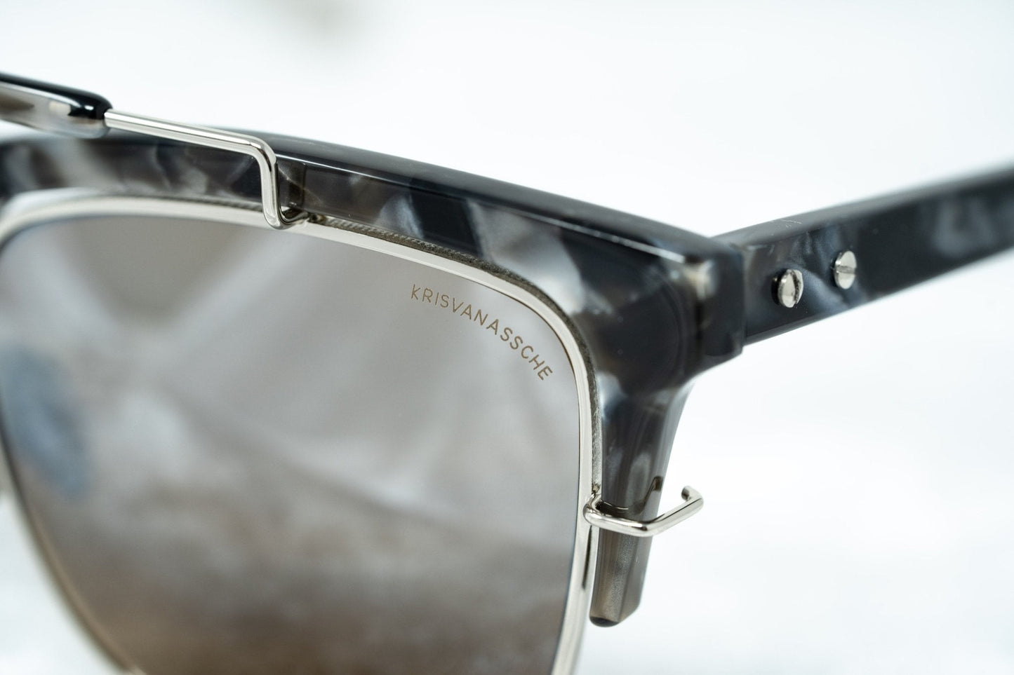 Kris Van Assche Sunglasses D-Frame Black and Orange