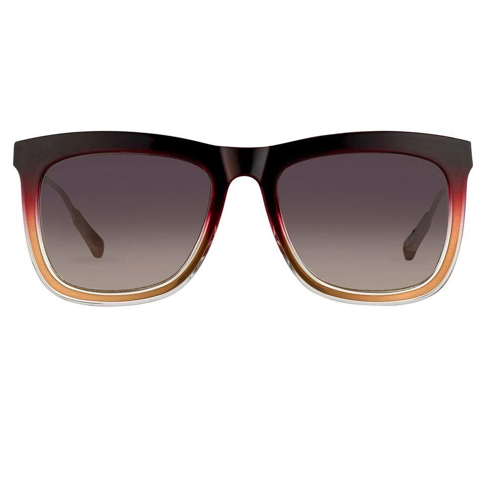 Kris Van Assche Sunglasses D-Frame Burgundy and Brown