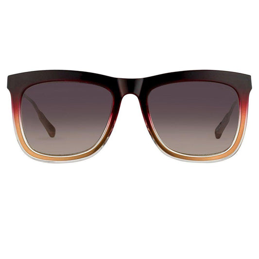 Kris Van Assche Sunglasses D-Frame Burgundy and Brown