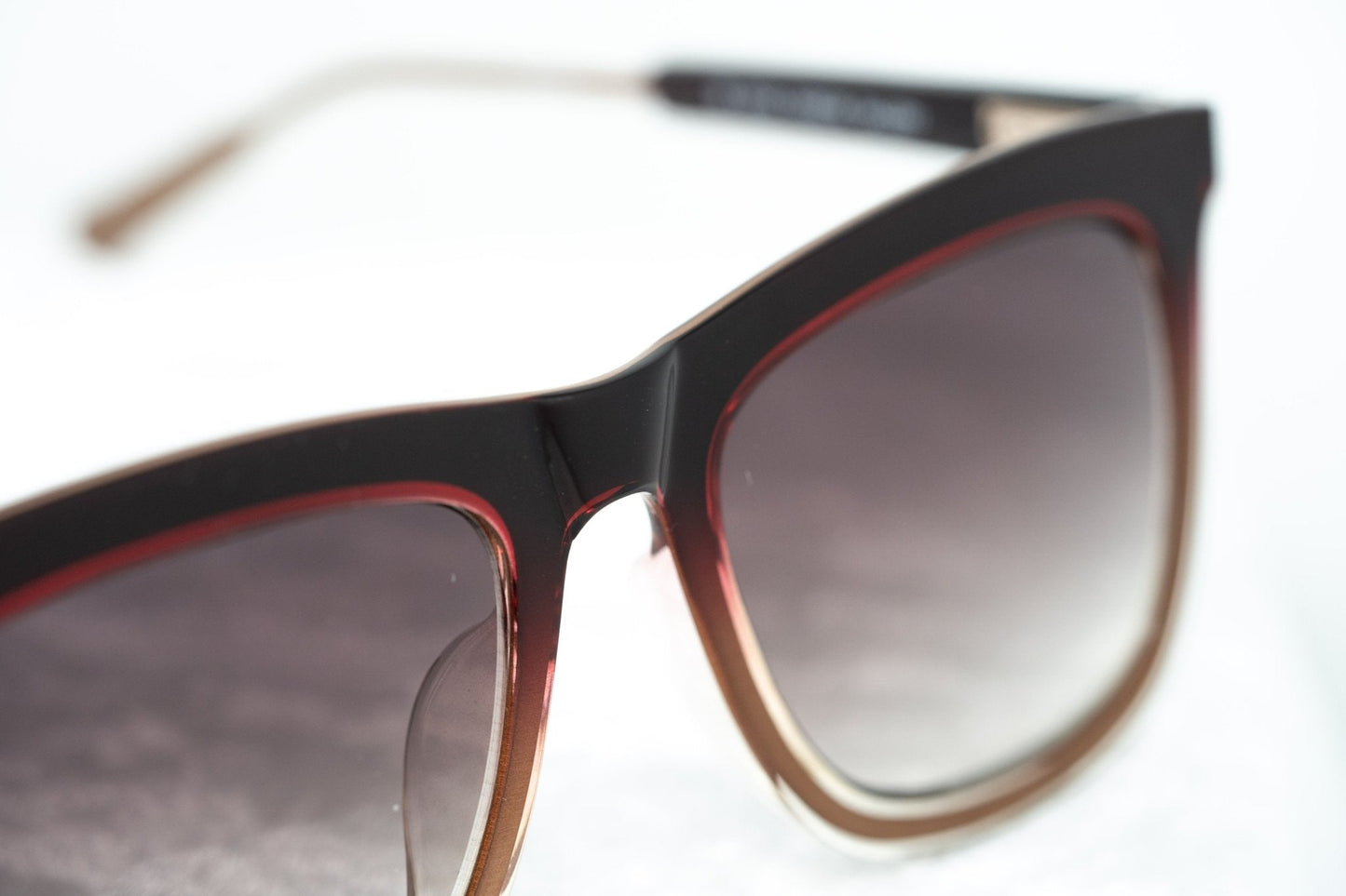 Kris Van Assche Sunglasses D-Frame Burgundy and Brown