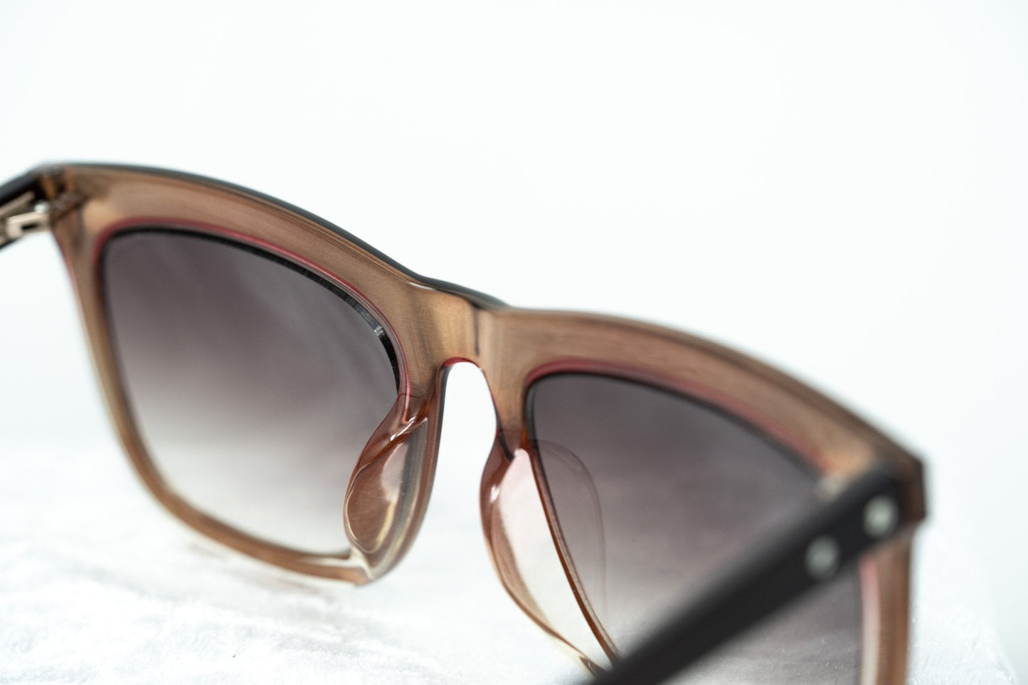 Kris Van Assche Sunglasses D-Frame Burgundy and Brown