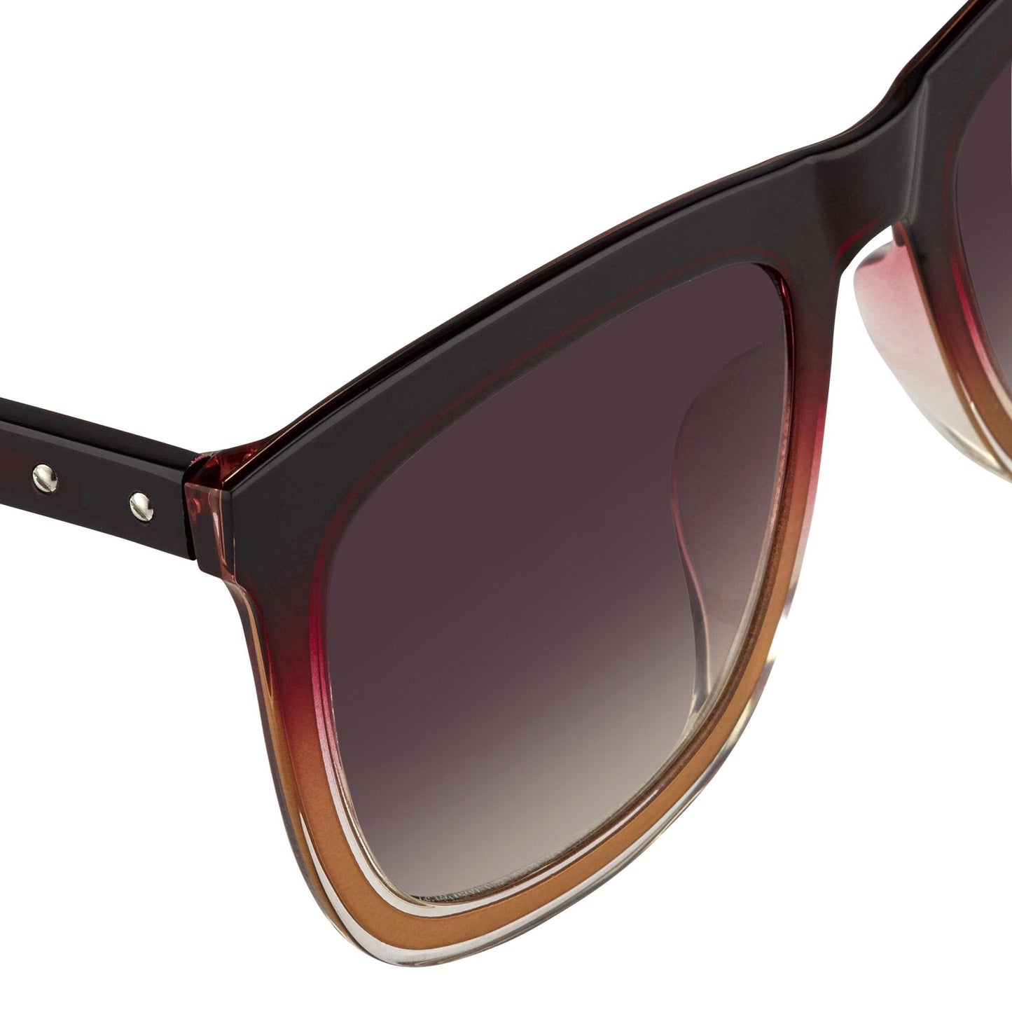 Kris Van Assche Sunglasses D-Frame Burgundy and Brown