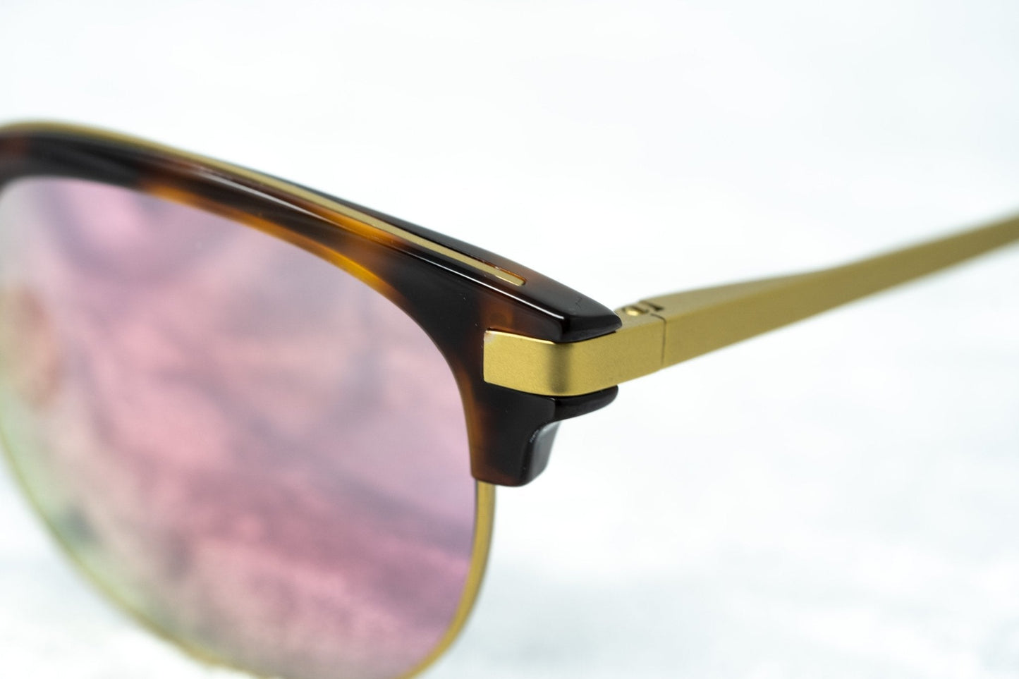 Kris Van Assche Men's Sunglasses D-Frame Bronze and Red Revo KVA76C5SUN