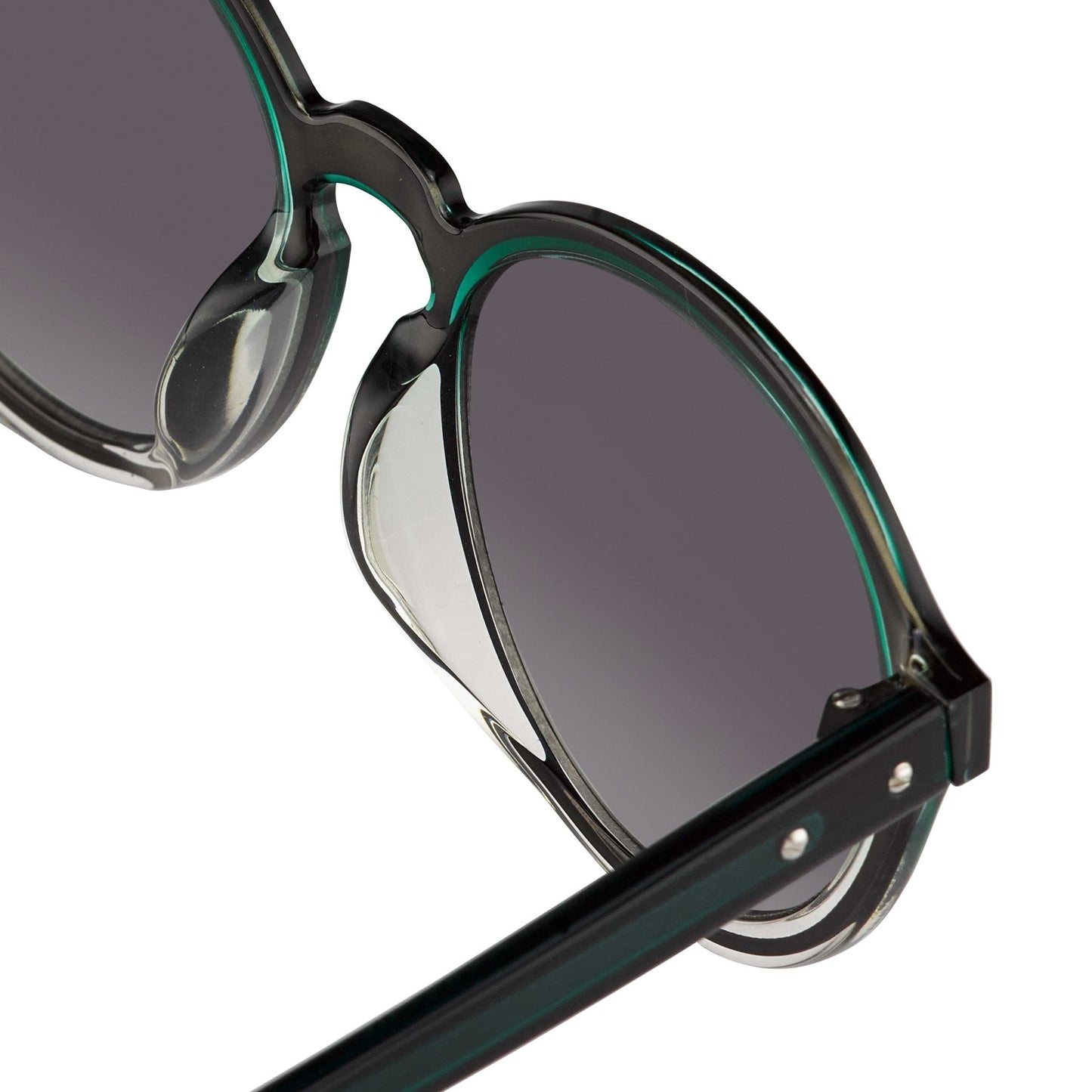 Kris Van Assche Men's Sunglasses Round Green and Grey KVA79C3SUN
