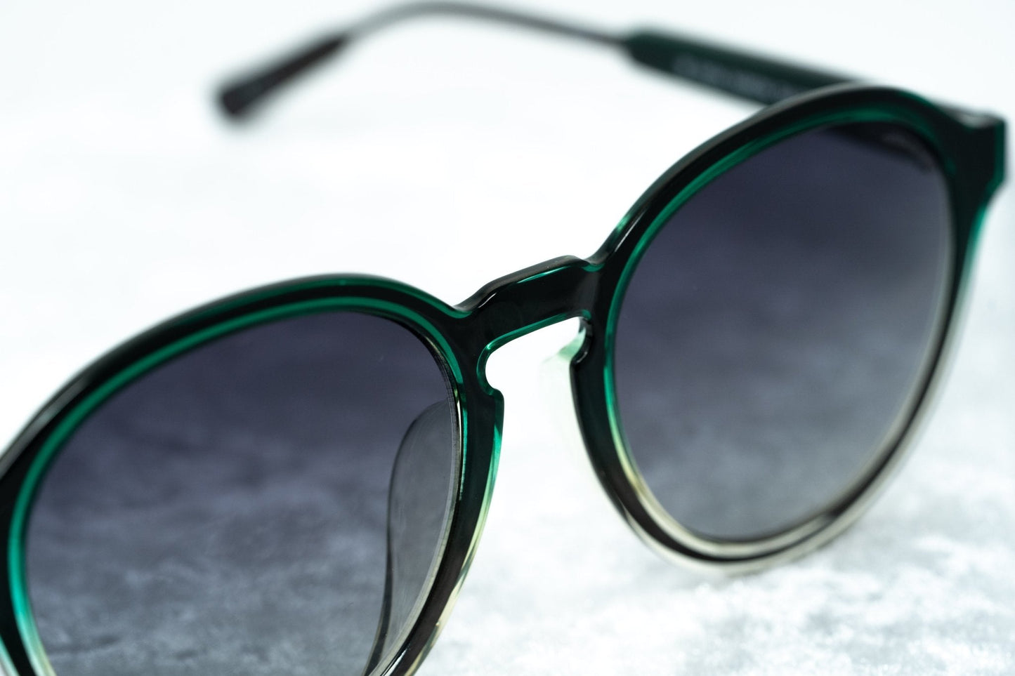 Kris Van Assche Men's Sunglasses Round Green and Grey KVA79C3SUN