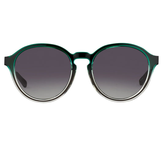Kris Van Assche Men's Sunglasses Round Green and Grey KVA79C3SUN