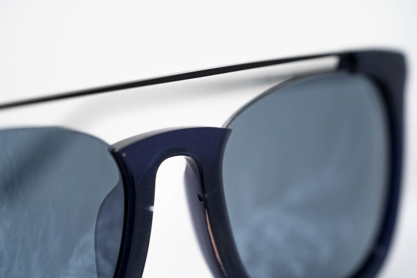 Kris Van Assche Men's Sunglasses D-Frame Navy Shiny Black and Blue KVA85C4SUN