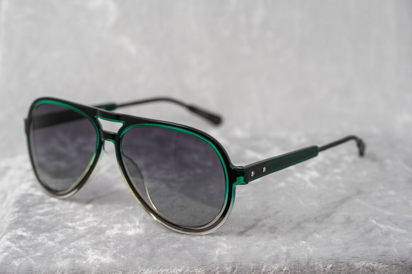 Kris Van Assche Men's Sunglasses Green and Grey Graduated KVA78C3SUN