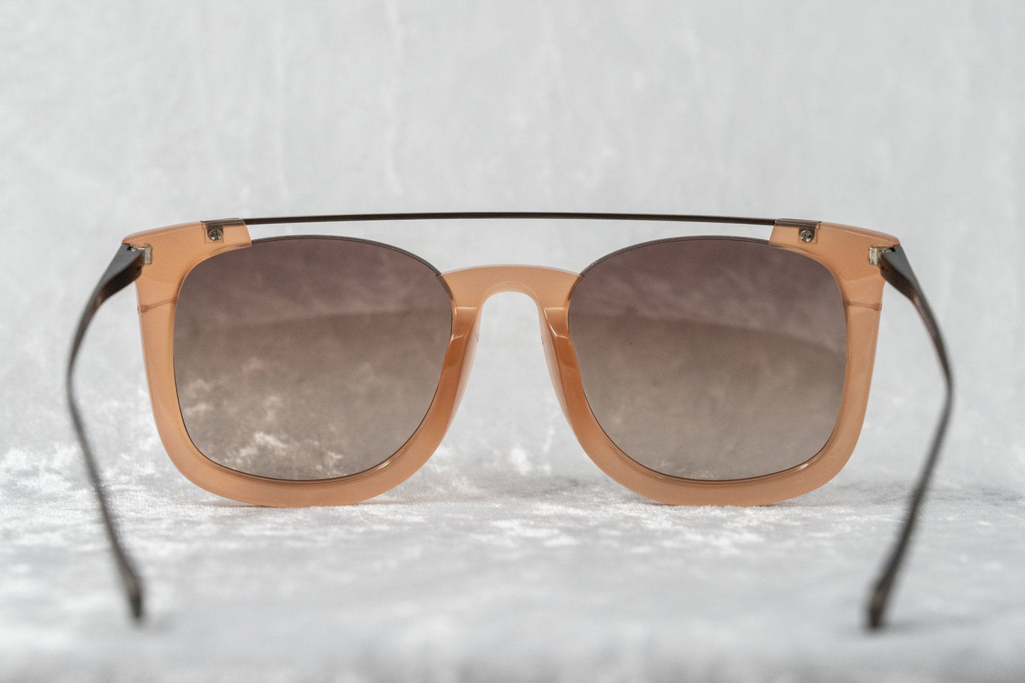 Kris Van Assche Sunglasses D-Frame Peach and Brown