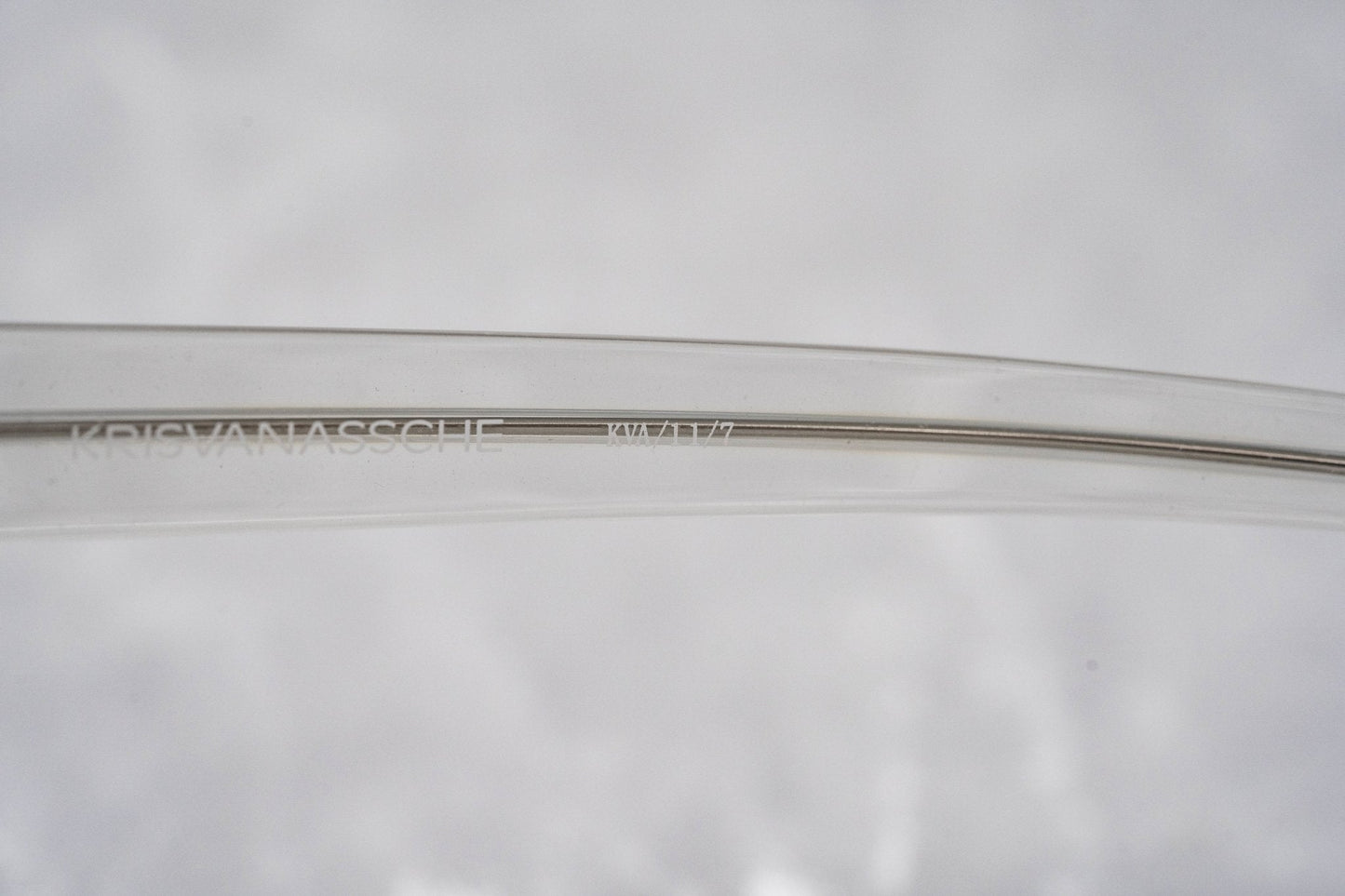 Kris Van Assche Sunglasses Double Bridge Round Clear and Grey