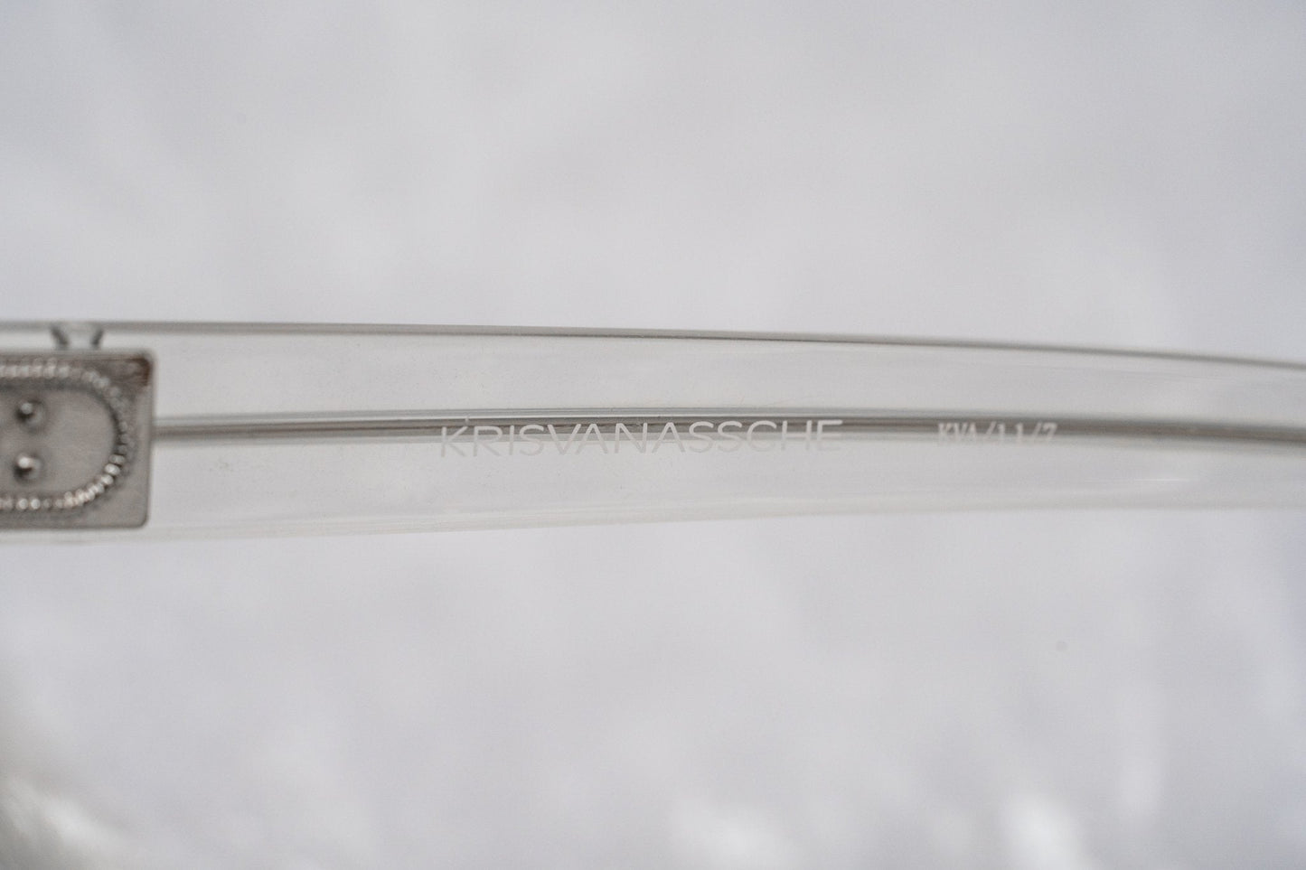 Kris Van Assche Sunglasses Double Bridge Round Clear and Grey