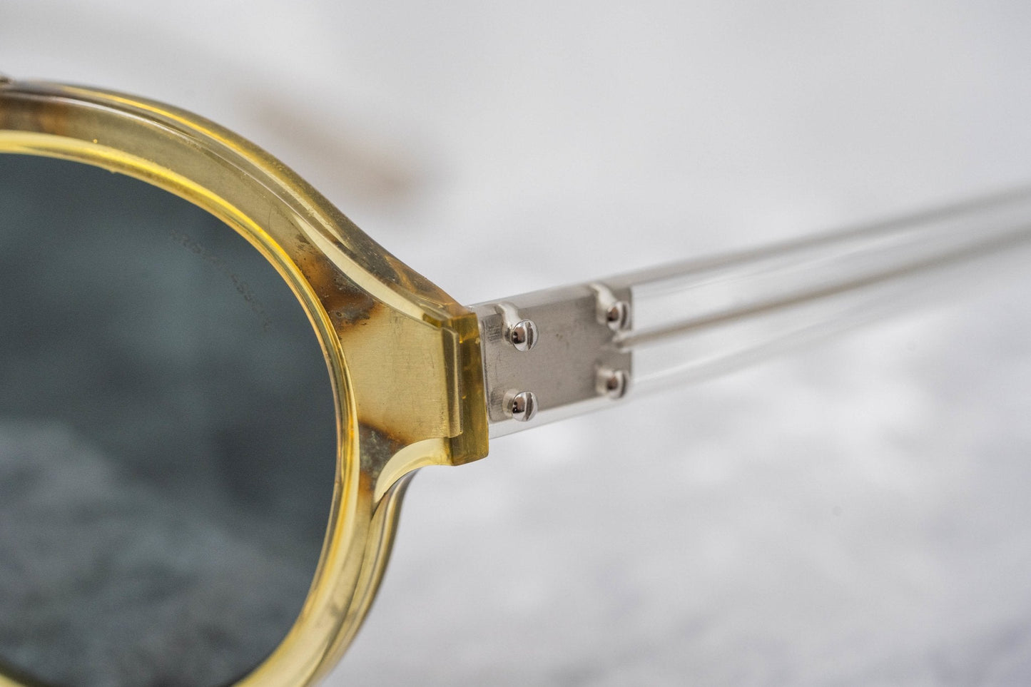 Kris Van Assche Sunglasses Double Bridge Round Clear and Grey
