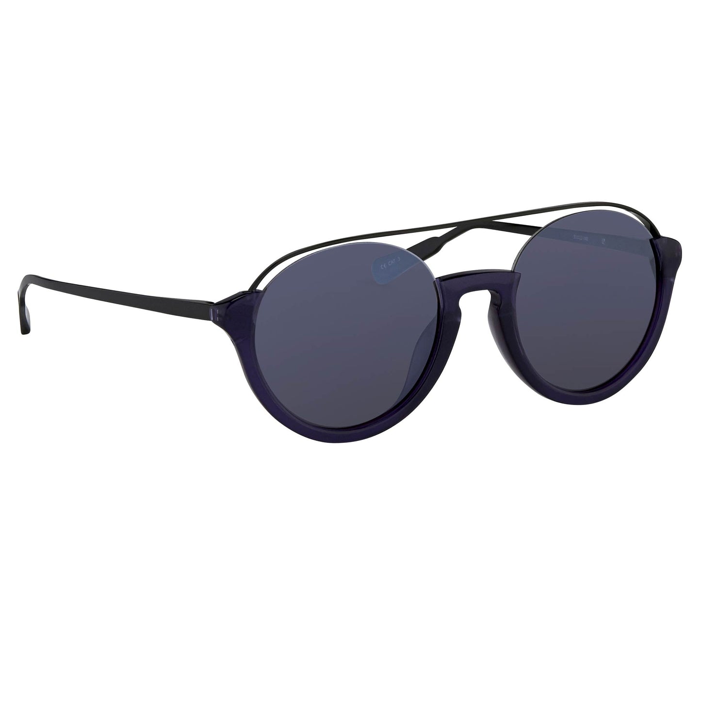 Kris Van Assche Sunglasses Round Black and Blue KVA83C4SUN