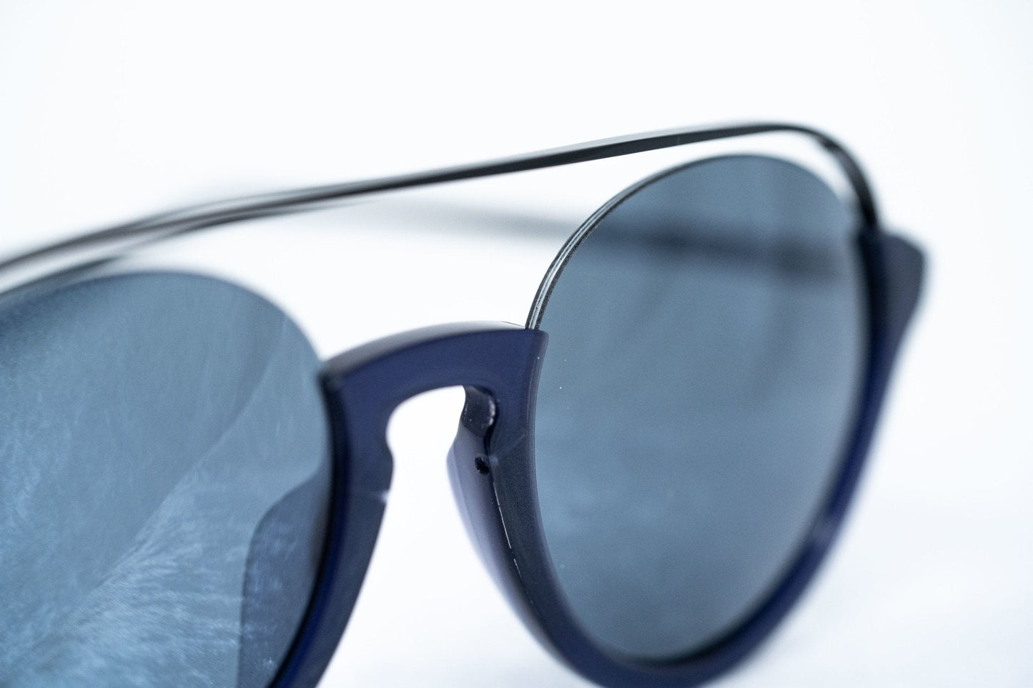 Kris Van Assche Sunglasses Round Black and Blue KVA83C4SUN