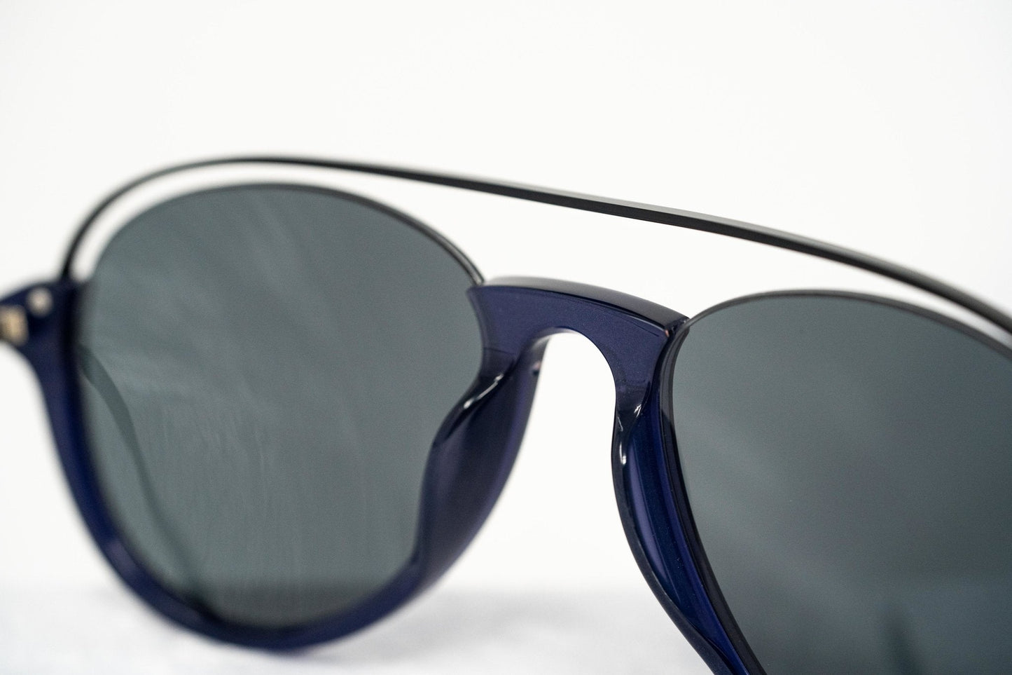 Kris Van Assche Sunglasses Navy Shiny Black and Blue