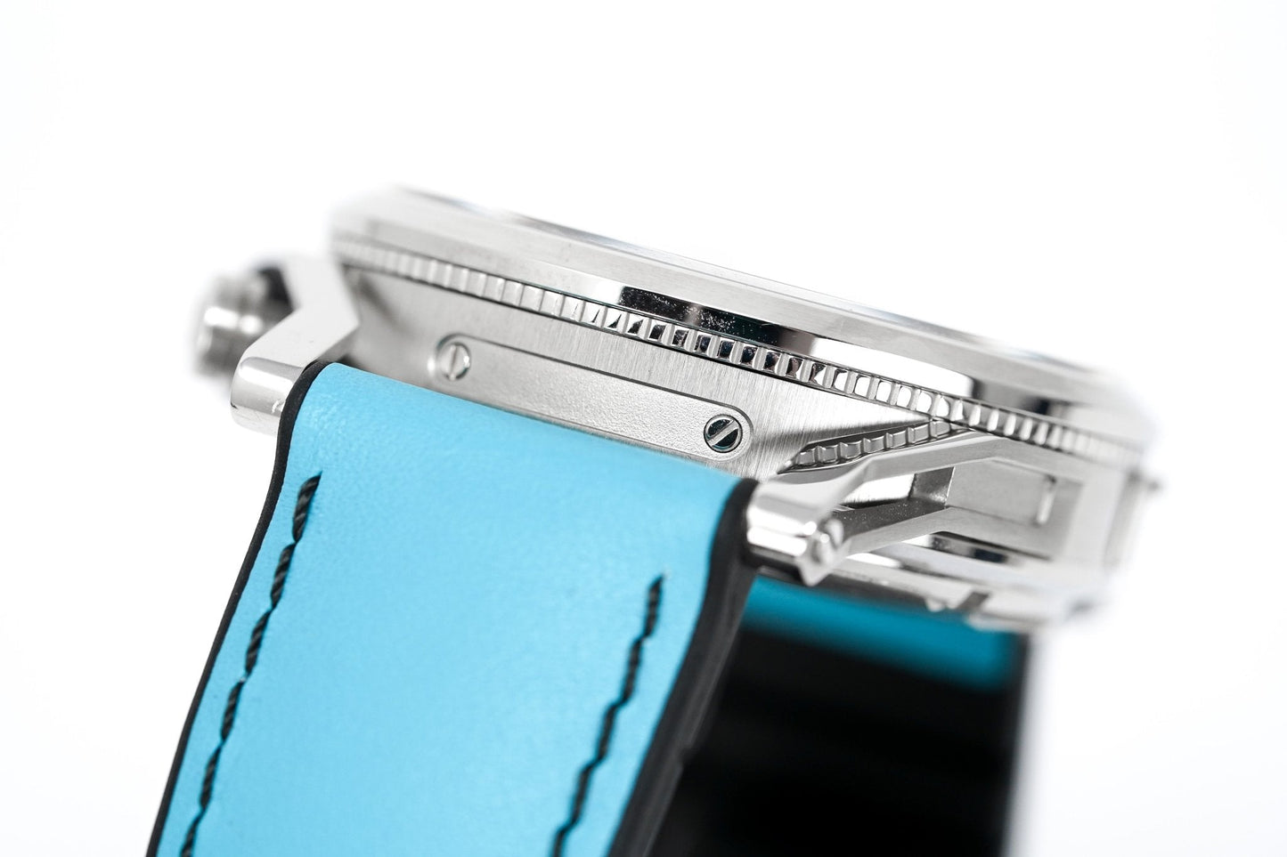 L&Jr Men's Watch Chronograph Day and Date 2 Tone Blue