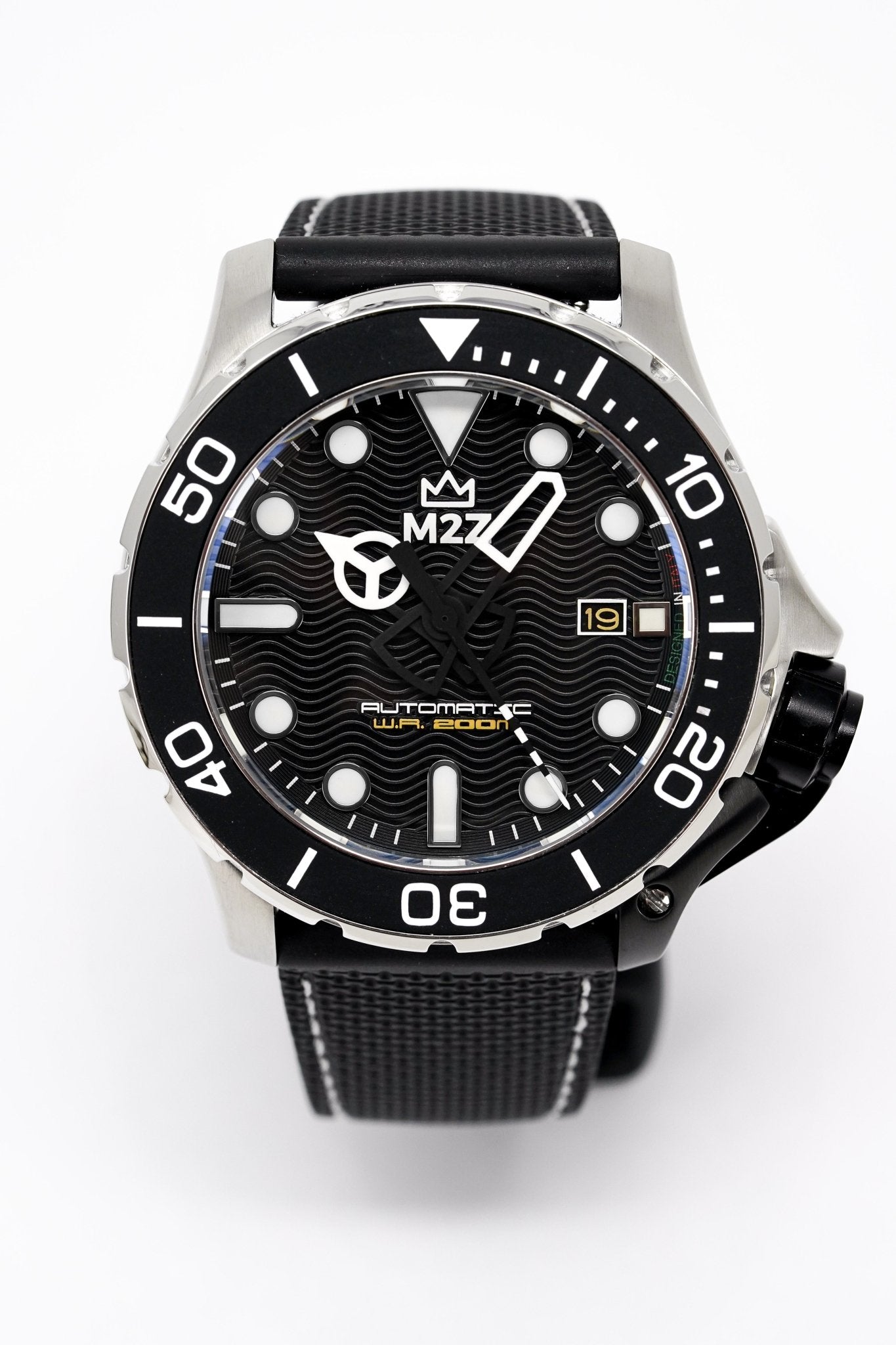 M2Z Men's Watch Diver 200 Black 200-002