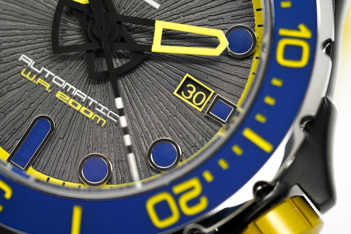 M2Z Men's Watch Diver 200 Yellow IP Black 200-006