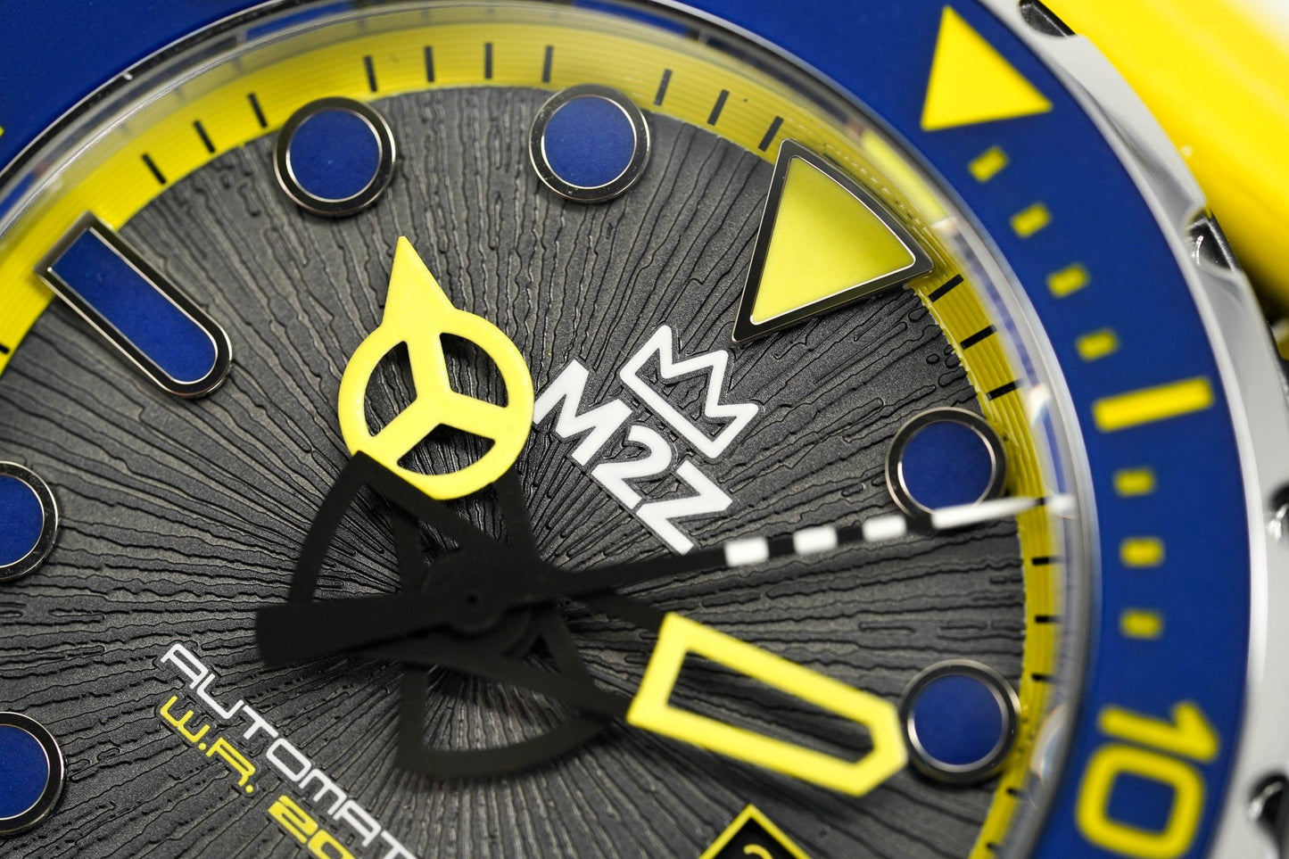 M2Z Men's Watch Diver 200 Yellow IP Black 200-006