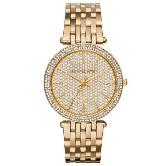 Michael Kors Ladies Watch Darci 39mm Gold Pave MK3438