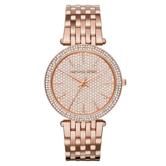 Michael Kors Ladies Watch Darci 39mm Rose Gold Pave MK3439