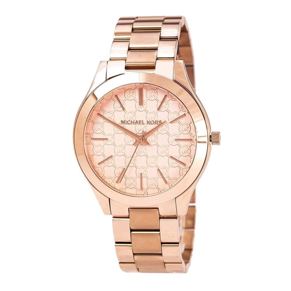 Michael Kors Ladies Watch Slim Runway 42mm Rose Gold Motif MK3336