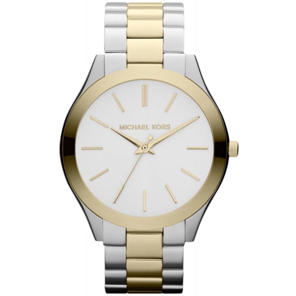 Michael Kors Ladies Watch Slim Runway 42mm Two Tone MK3198