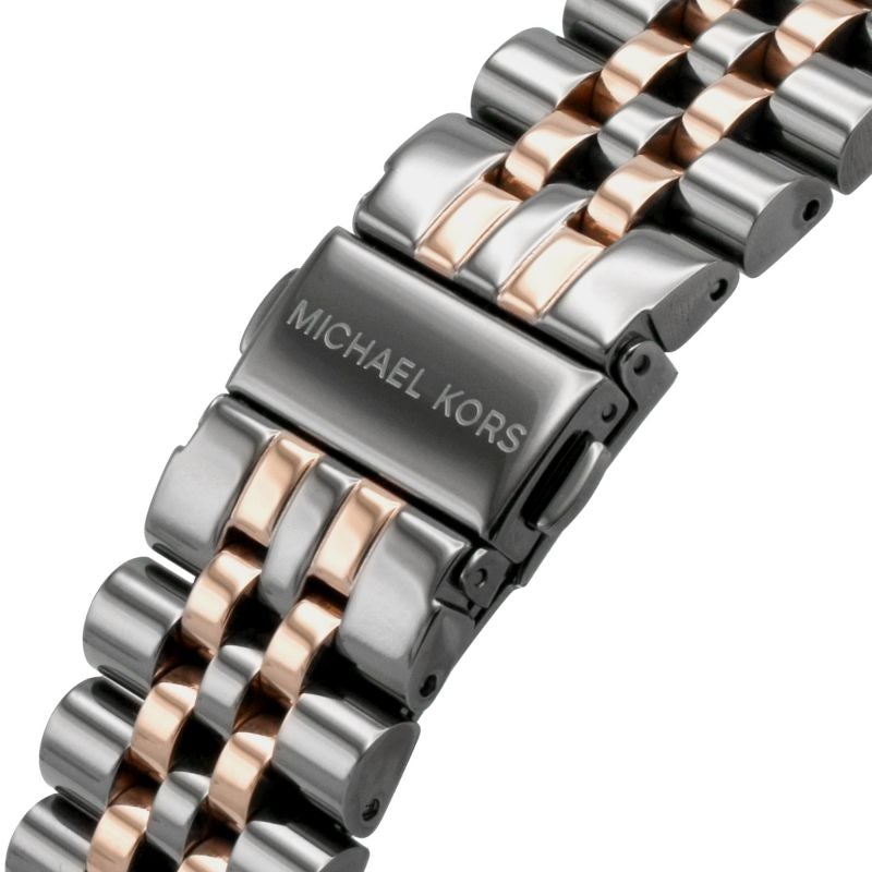 Michael Kors Watch Lexington Chronograph 45mm Rose Gold Dark Two Tone MK8561
