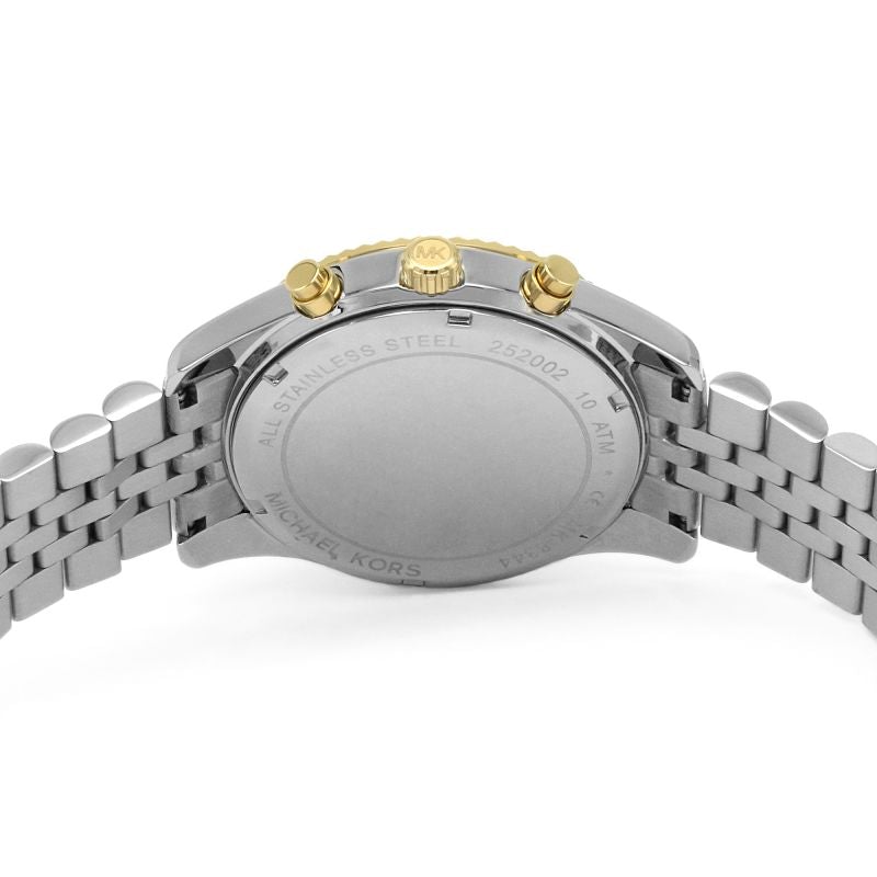Michael Kors Watch Lexington Chronograph Two Tone Gold MK8344