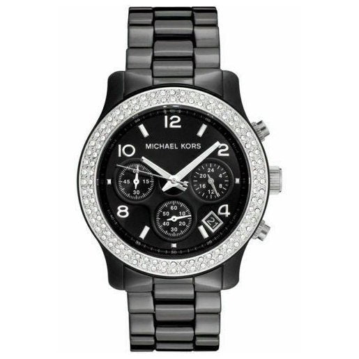 Michael Kors Watch Runway Chronograph 39mm Black Ceramic MK5190