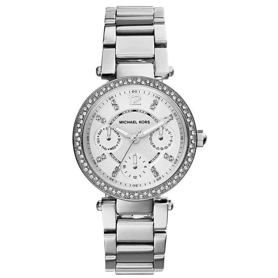 Michael Kors Ladies Watch Mini Parker Chronograph 33mm Silver MK5615