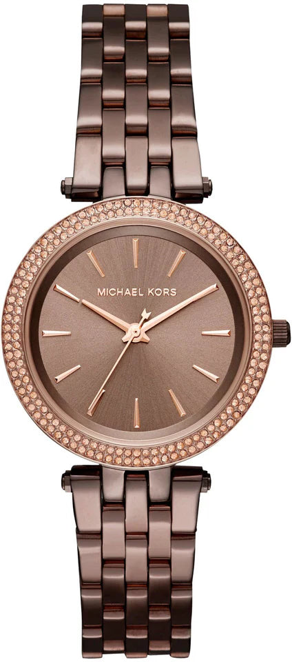Michael Kors Ladies Watch Mini Darci 33mm Brown MK3553