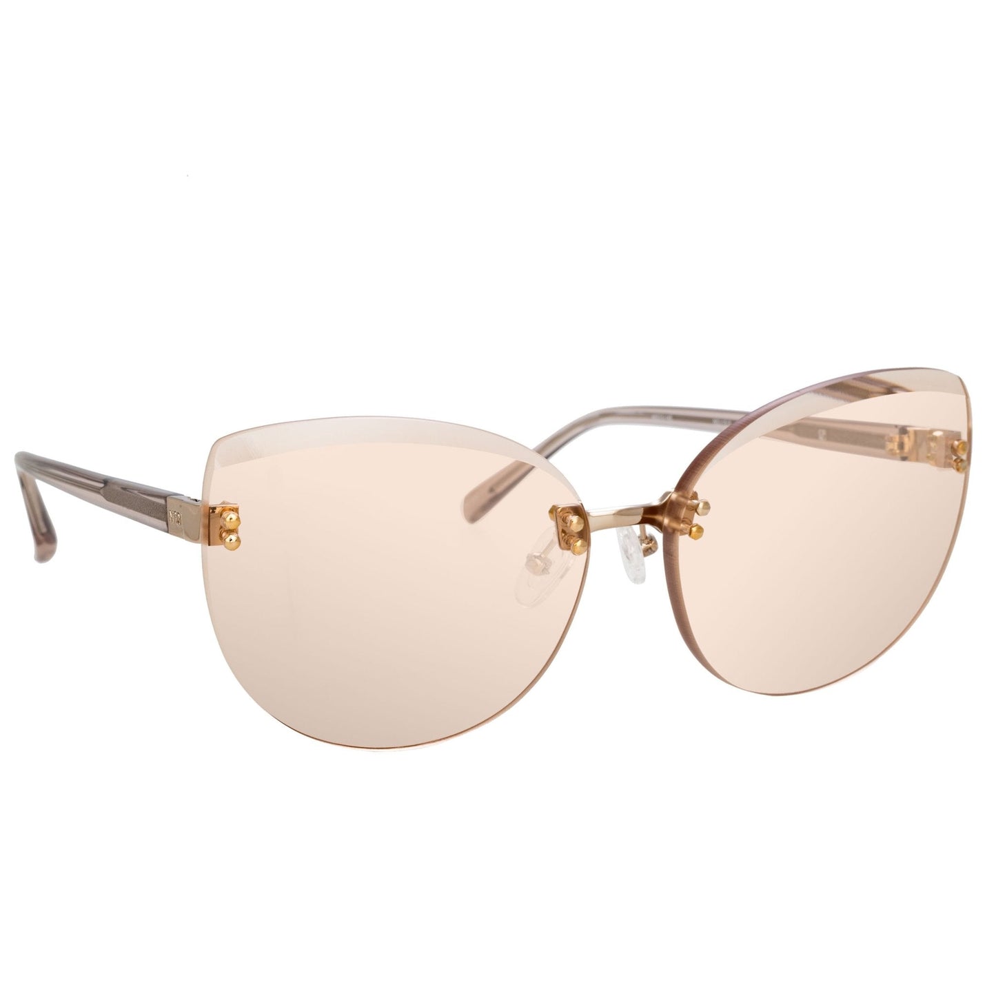 NO 21 Ladies Sunglasses Cat Eye Rose Gold and Peach N21S15C5SUN